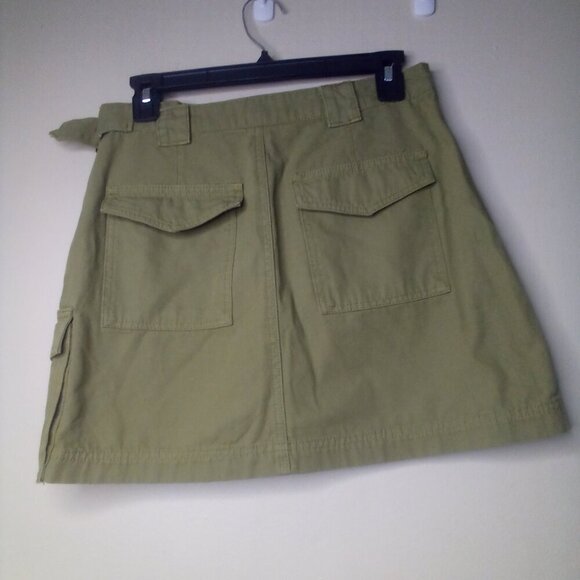 Forever 21 Skirt Juniors M Cargo Pockets Buckle Army Green - Picture 11 of 14